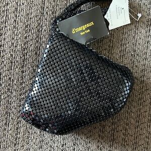 D'margeaux Black Mesh Evening Bag